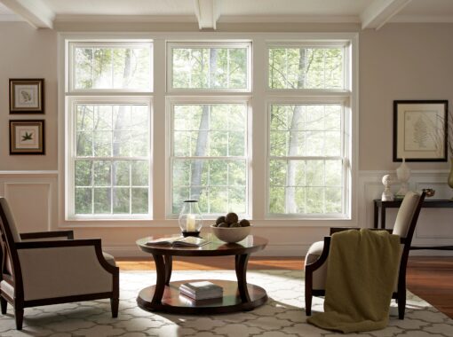Window with decorative trim
